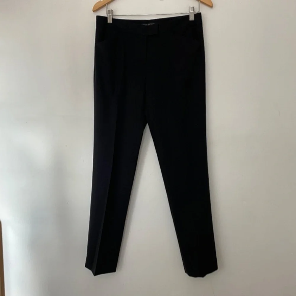 Lafayette 148 Irving Straight Leg Stretch Wool Pants